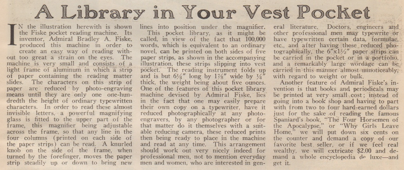 Illustration for article titled The Kindle of 1922 Looks Super Uncomfortable